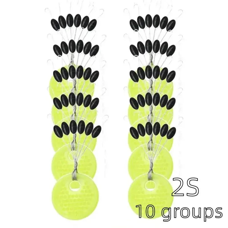 60pcs 10 Group Resistance Space Beans Stopper Not To Hurt The Line Vertical Beans Carp Fishing Tackle Accessories - Action Outdoors Kiwi