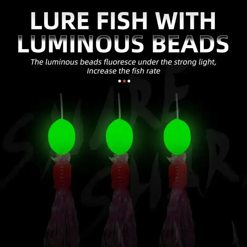 6 hooks Saltwater Sabiki Rigs 6 String Hooks Flasher Mackerel Feather Fishing Bait Rigs Sea Fishing Lures Mackerel - Action Outdoors Kiwi