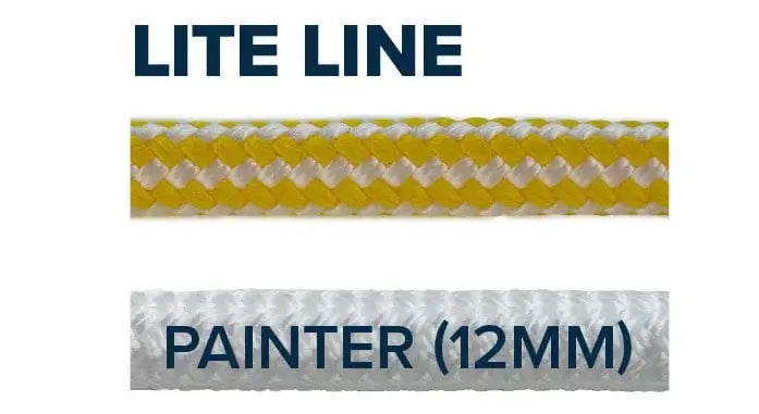 Polypropylene floating rescue rope options including Lite Line and Painter in 12mm, showcasing durability and performance.
