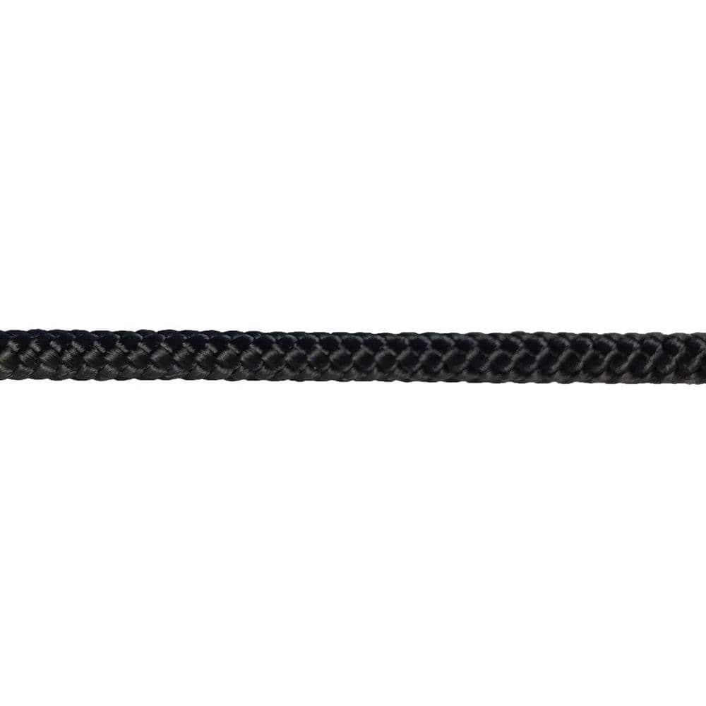 FineLine NZ Made Polyester Smooth Braid 6 Series black rope with 16 carrier construction for marine and industrial use.