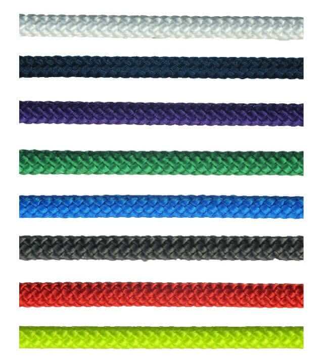FineLine NZ Made Polyester Smooth Braid 6 Series in various colors, showcasing premium-quality braided rope.