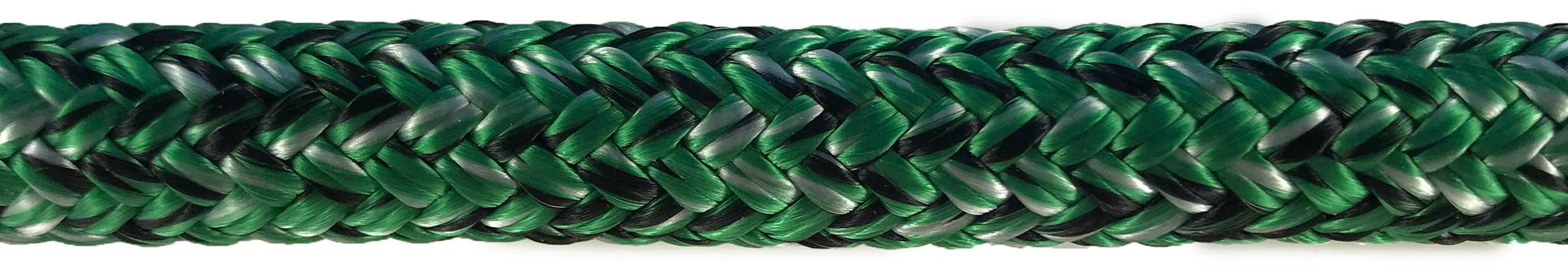 Advantage 2mm 3mm 4mm 5mm 6mm - Premium Dyneema® double braid performance rope in green.