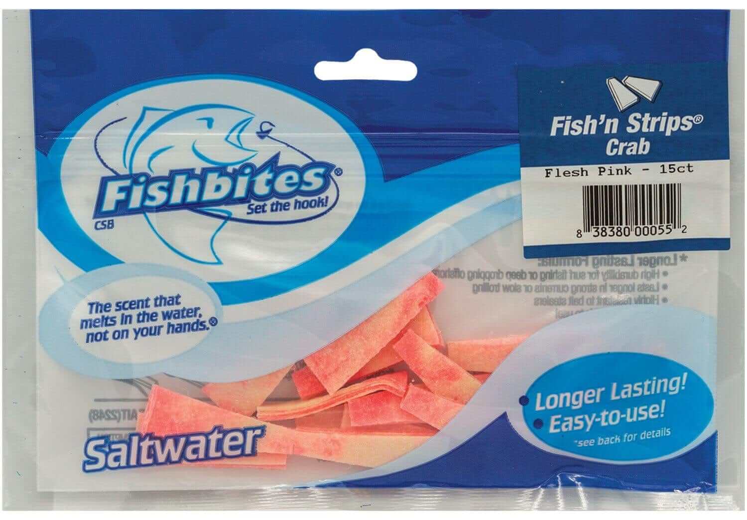 Fishbites Soft Bait Fish N Strips Crab Pink/Flesh