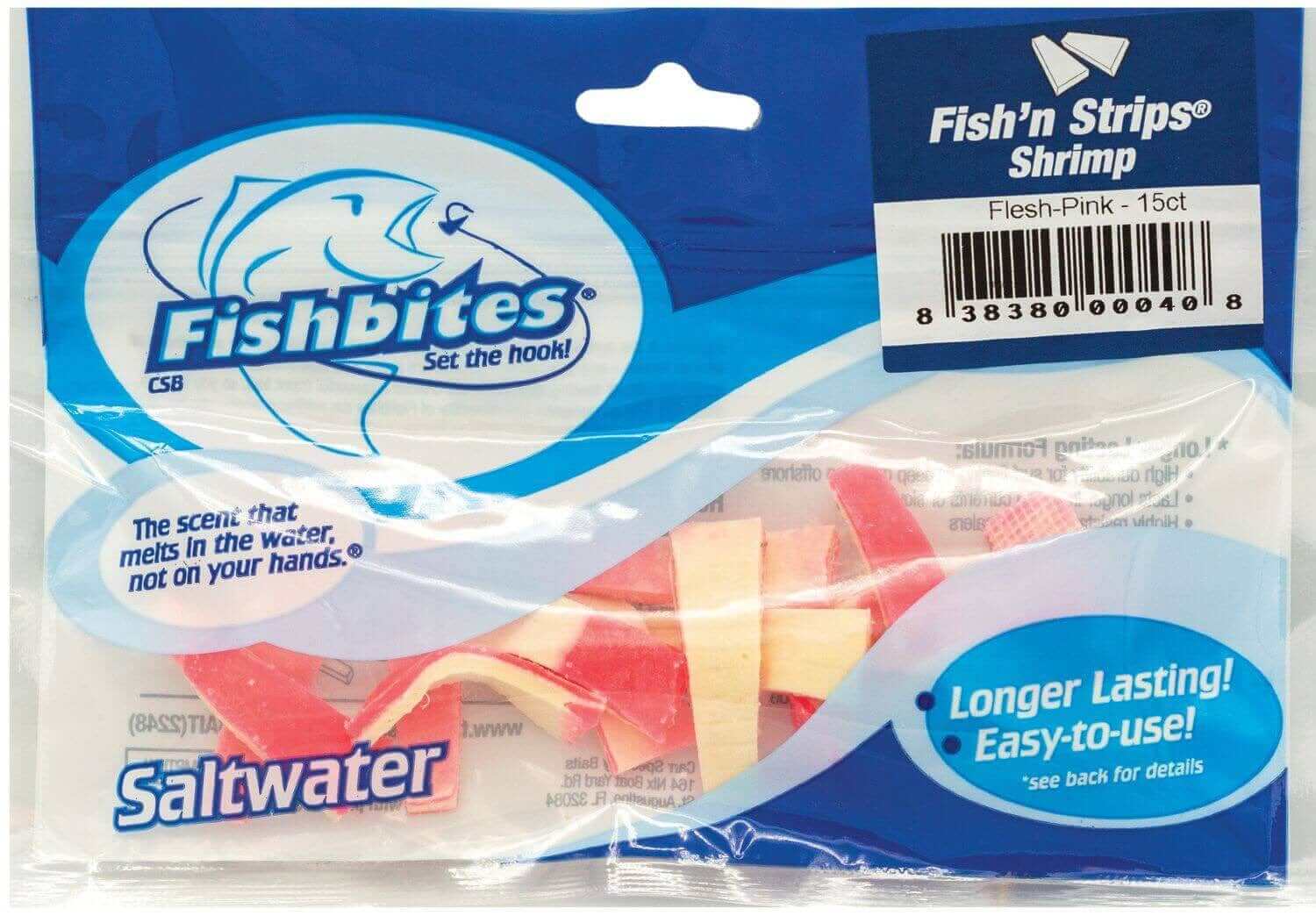 Fishbites Soft Bait Fish N Strips Shrimp Pink/Flesh