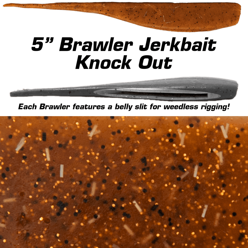 Fishbites Soft Bait Fishbite 5 Inch Brawler Jerkbait - Knock Out