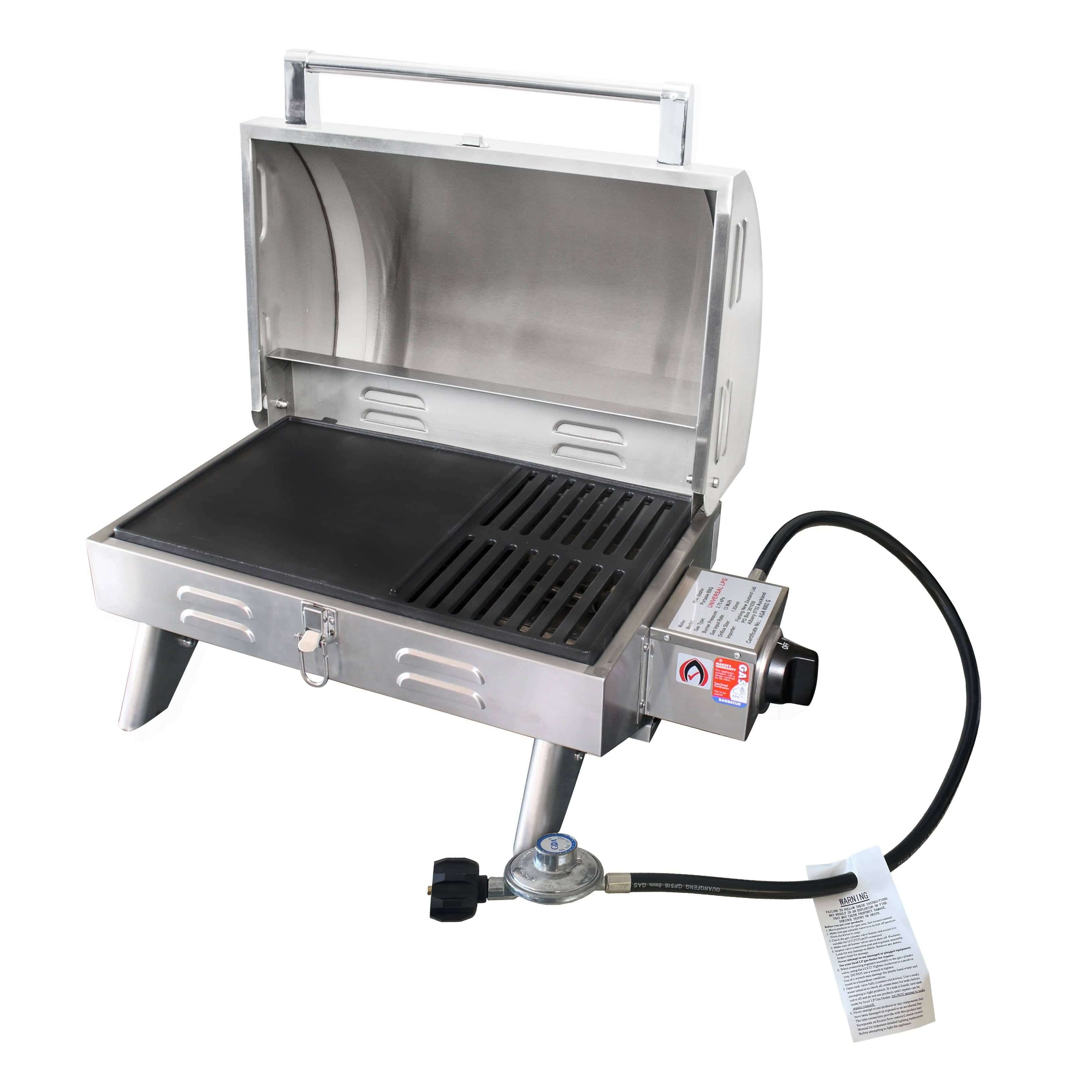Fishing and Leisure Gas Ovens & Hobs Kiwi Sizzler Gas BBQ - Solid Top 316S/S with Flame Guard