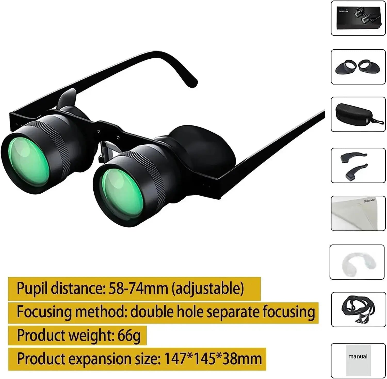 China China Fishing Binoculars for outdoor bird watching, fishing, sports, theater professional hands-free glasses HD portable telescope