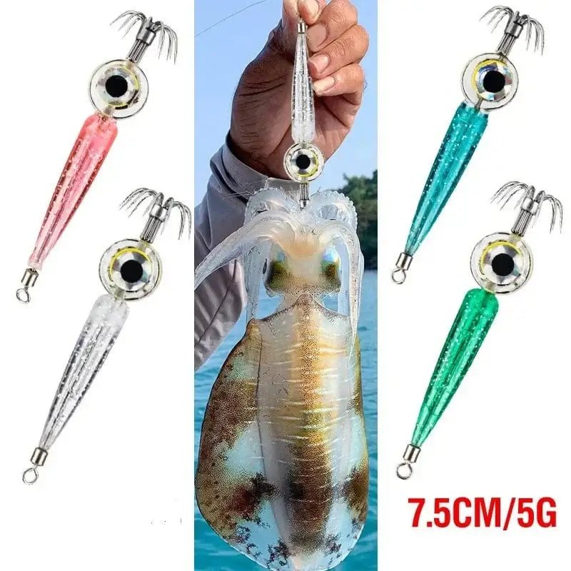 China China Fishing Lures 5g Squid Hook with LED Light Squid Jig Lure Luminous Webfoot Octopus Egi Artificial Bait Cuttlefish Sea Tackle