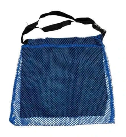 Flounder Carry Bag, Waist Fit in blue mesh designed for easy fish transport.