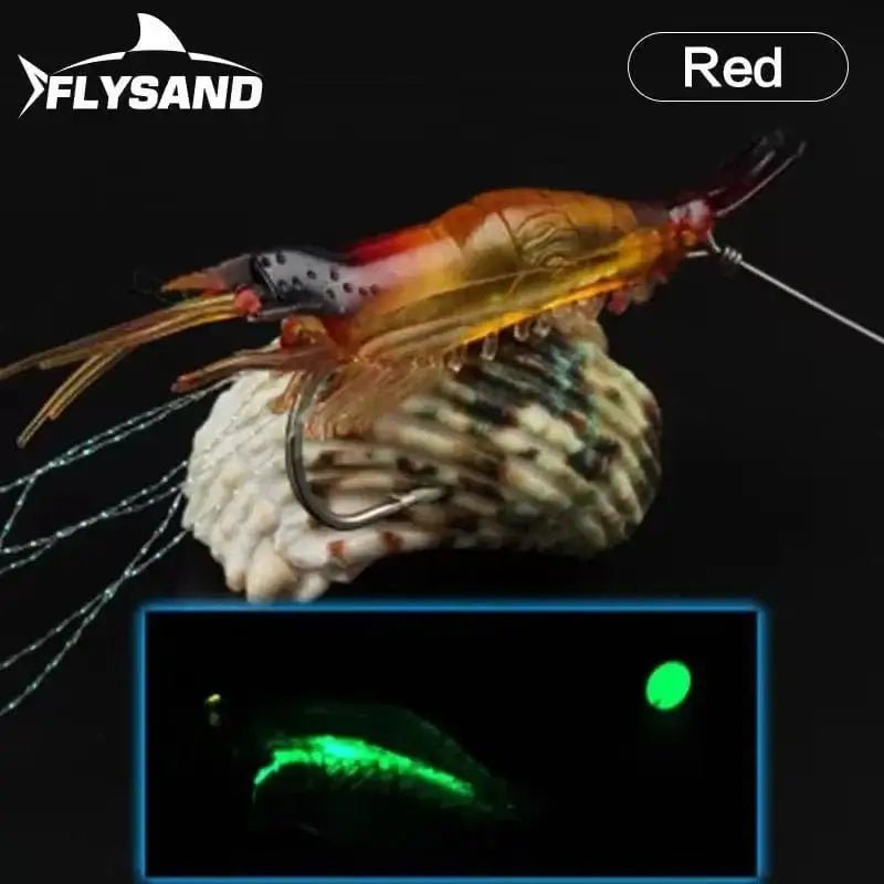 China China Shrimp - Red FLYSAND Large Simulation Squid Hard Fishing Lures Baits Lifelike Swimbait Octopus Bait With 2 Treble Hooks Fishing Accessory