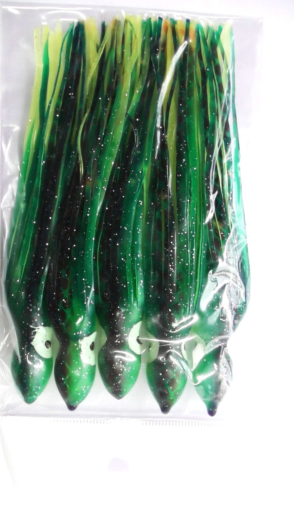Sea fish Lure Octopus Skirt 6"  Green/Yellow  5pk