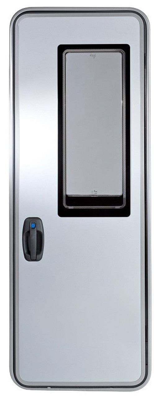 Hartal Entrance Door Metallic Silver Door Flyscreen Right Hinged