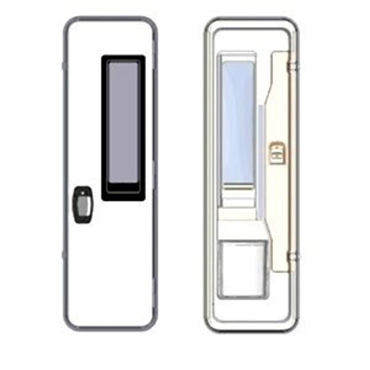 Hartal Entrance Door Metallic Silver Door Flyscreen Right Hinged
