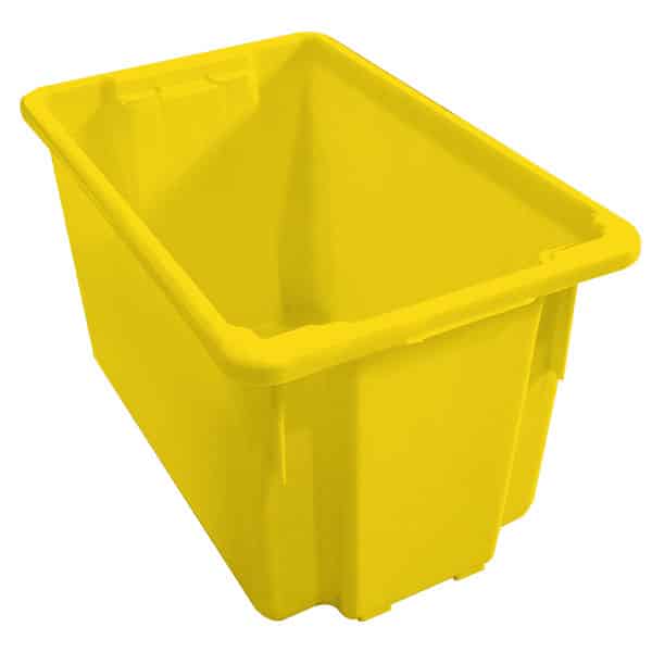 IFP Group PLASTIC BINS 32L / Yellow Stack N Nest Crates in sizes 32L 52L 68L