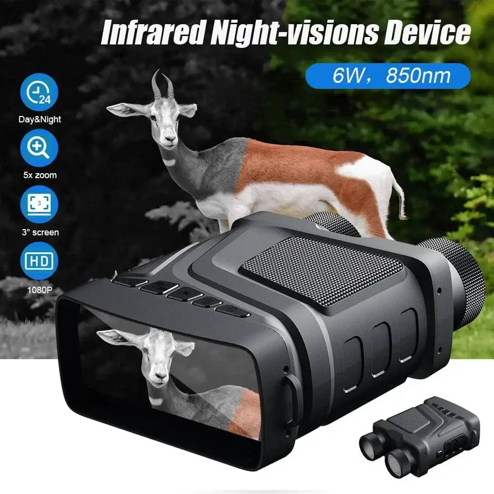 China China R12 Binoculars Night Vision Device 1080P HD 850nm Infrared 5X Digital Zoom Telescope Goggles Outdoor Hunting Camping Full Dark 300m