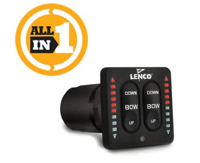 Lenco Lenco Trim Tabs Lenco 12" X 12" Short Ram Trim Tab Kit LED