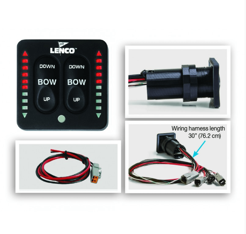 Lenco Lenco Trim Tabs Lenco 4" X 12" Trim Tab Kit - w LED Indicators