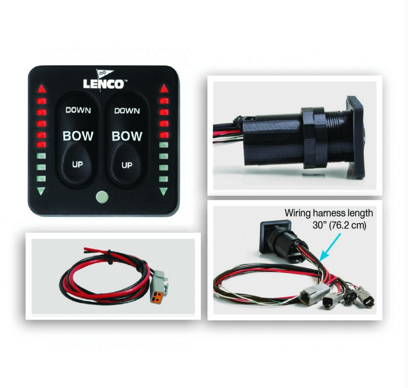 Lenco Lenco Trim Tabs Lenco 9" X 12" Trim Tab Kit - Short Ram - LED