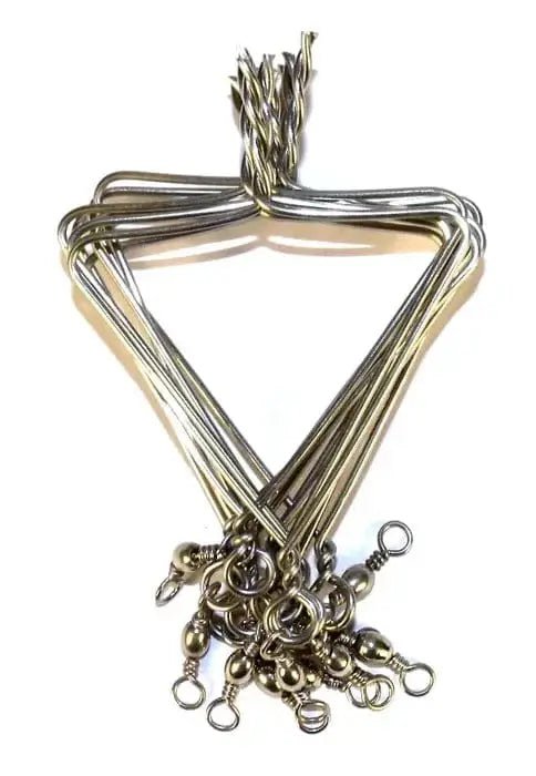 Longline Triangle Setline Clips (Qty 10 ) displayed in a group showcasing their durable design for fishing.