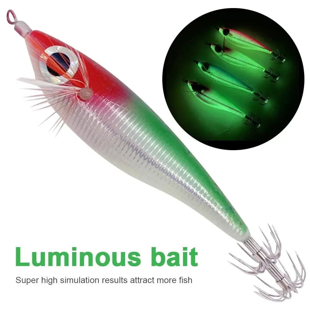 China China Luminous Fishing Lures 10cm 10g Squid Fishing Bait Fluorescent Grow in The Dark Simulation Saltwater Fishing Accessories