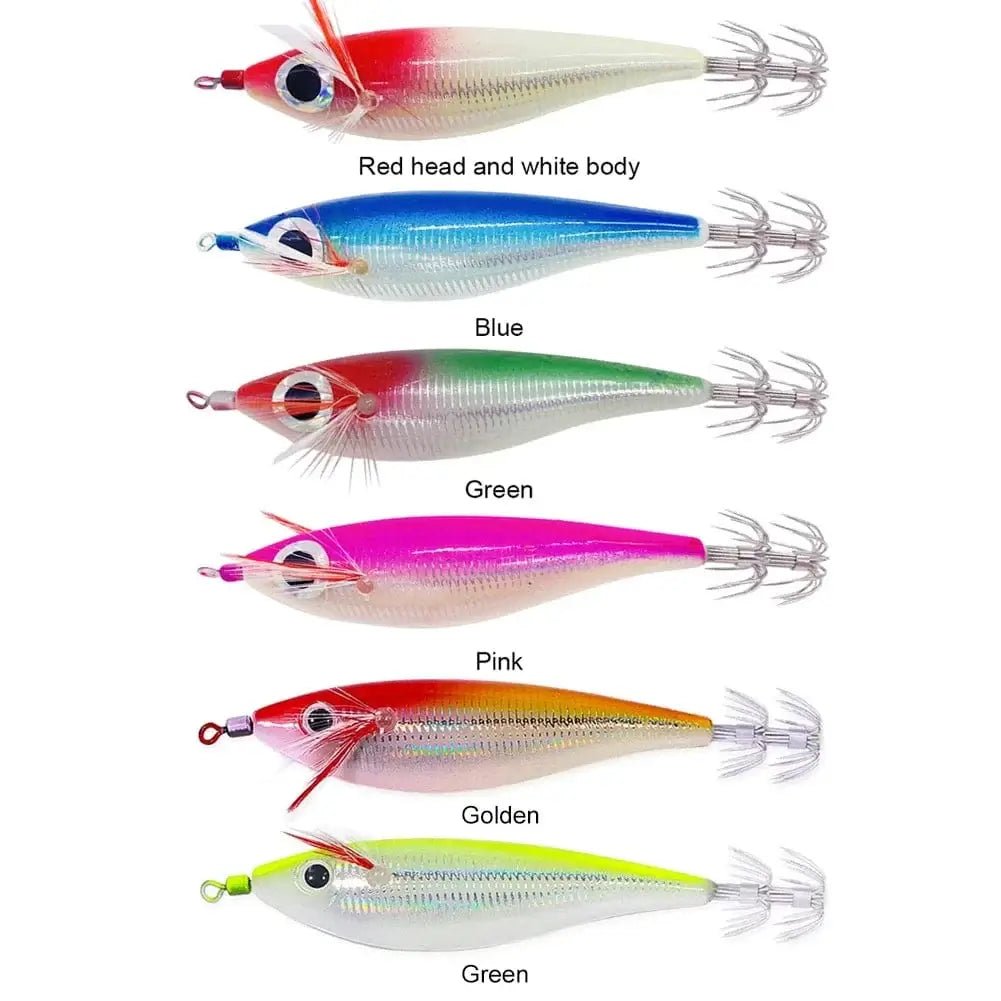 China China Luminous Fishing Lures 10cm 10g Squid Fishing Bait Fluorescent Grow in The Dark Simulation Saltwater Fishing Accessories