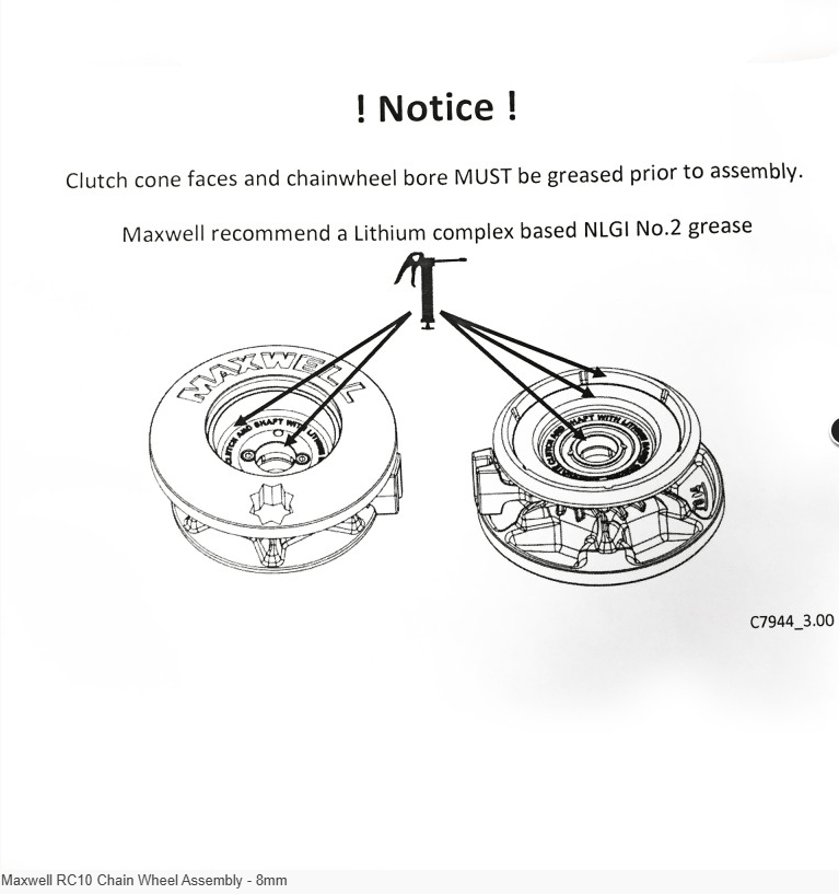 Maxwell Marine Anchor Chain Rope Winches Maxwell RC10 Chain Wheel Assembly - 8mm
