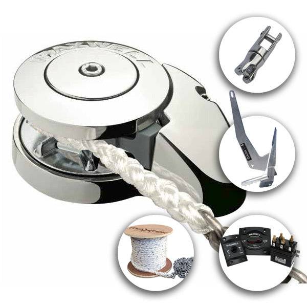 Maxwell Marine Anchor Chain Rope Winches Maxwell RC6 & Rocna Premium anchoring package