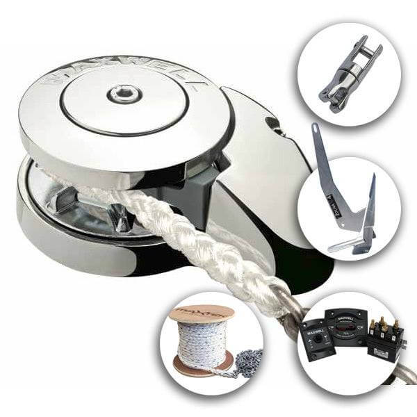 Maxwell Marine Anchor Chain Rope Winches Maxwell RC6 & Rocna Premium anchoring package