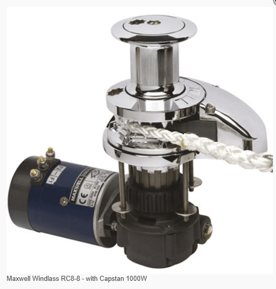 Maxwell Marine Rope Capstan Winches Maxwell Windlass RC8-8-Capstan-1000W