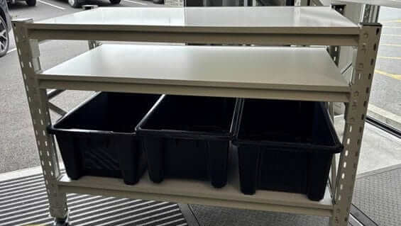 Actionoutdoors-East Longspan New Mobile Longspan Workbench with 3x52L Bins