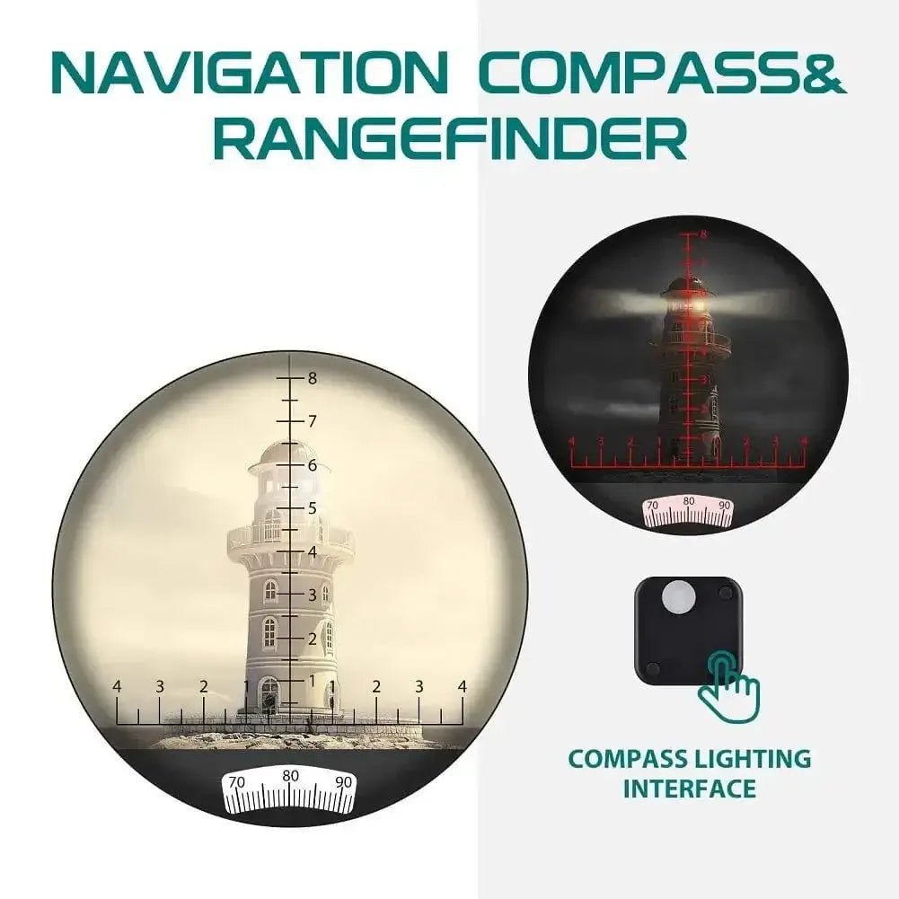 China China Binoculars 10x50 Marine Military Telescope Adults Waterproof With Rangefinder Compass BAK4 Prism HD Bird Watching For Hunting