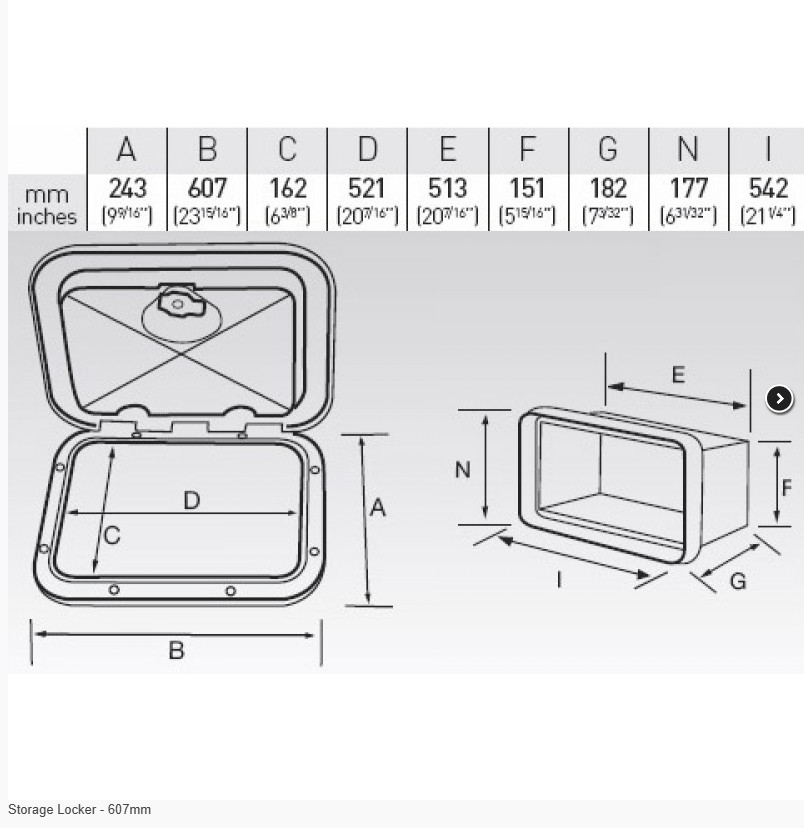 Nuova Rade Storage Locker Nuova Rade Storage Locker - 607mm