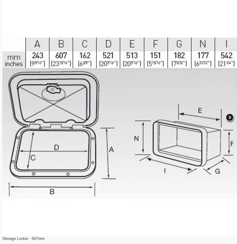 Nuova Rade Storage Locker Nuova Rade Storage Locker - 607mm