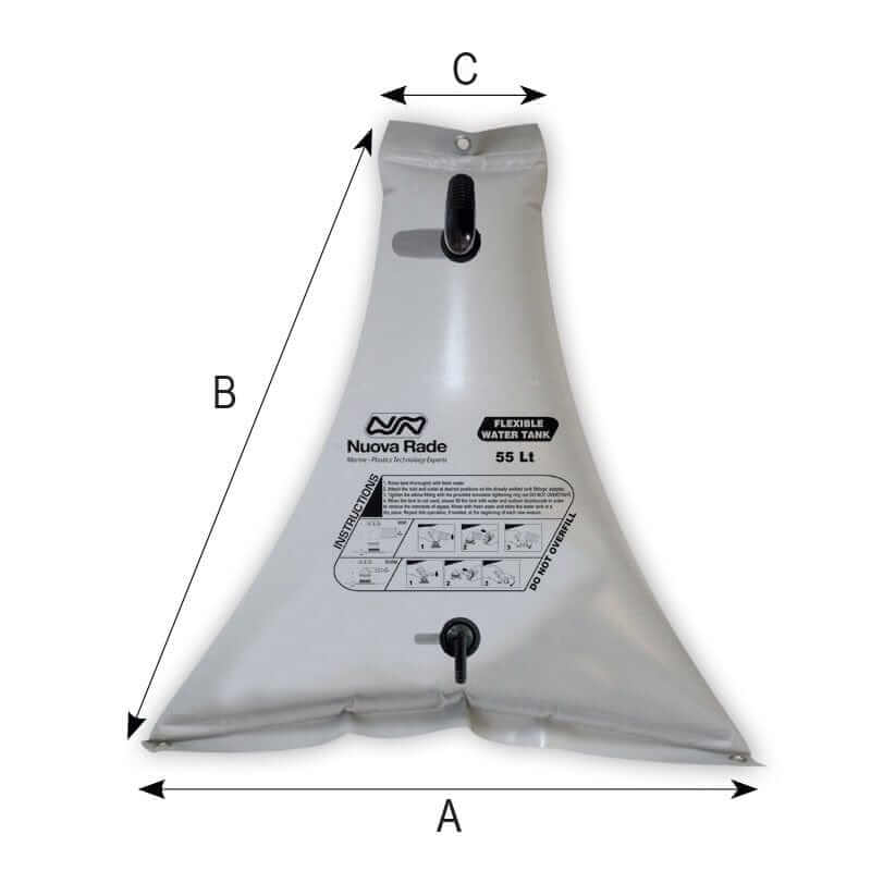 Nuova Rade Water Tank Flexible Water Tank - 55 litre Triangular