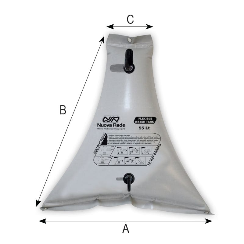 Nuova Rade Water Tanks Flexible Water Tank - 55 litre Triangular