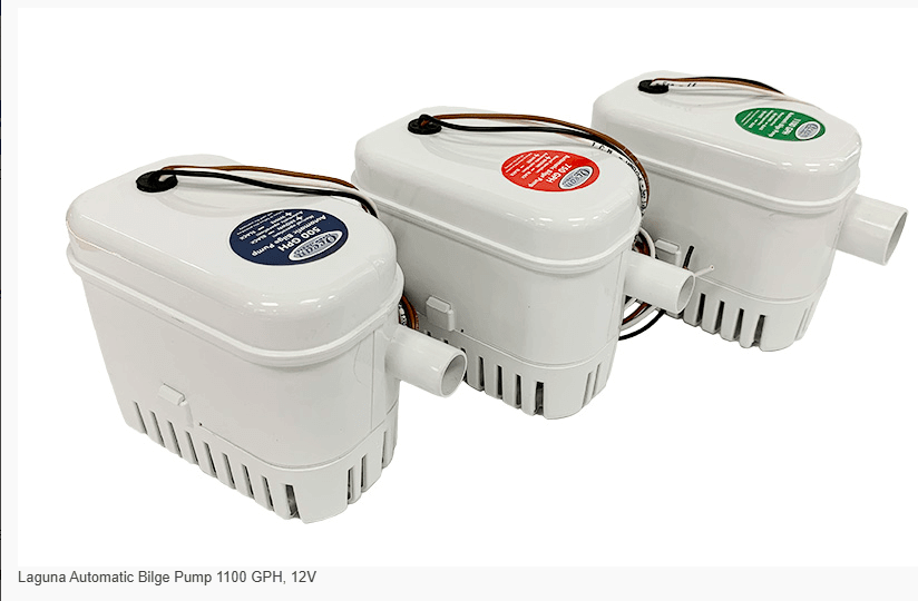 OCEAN Waste Water Pump Laguna Automatic Bilge Pump 1100 GPH, 12V