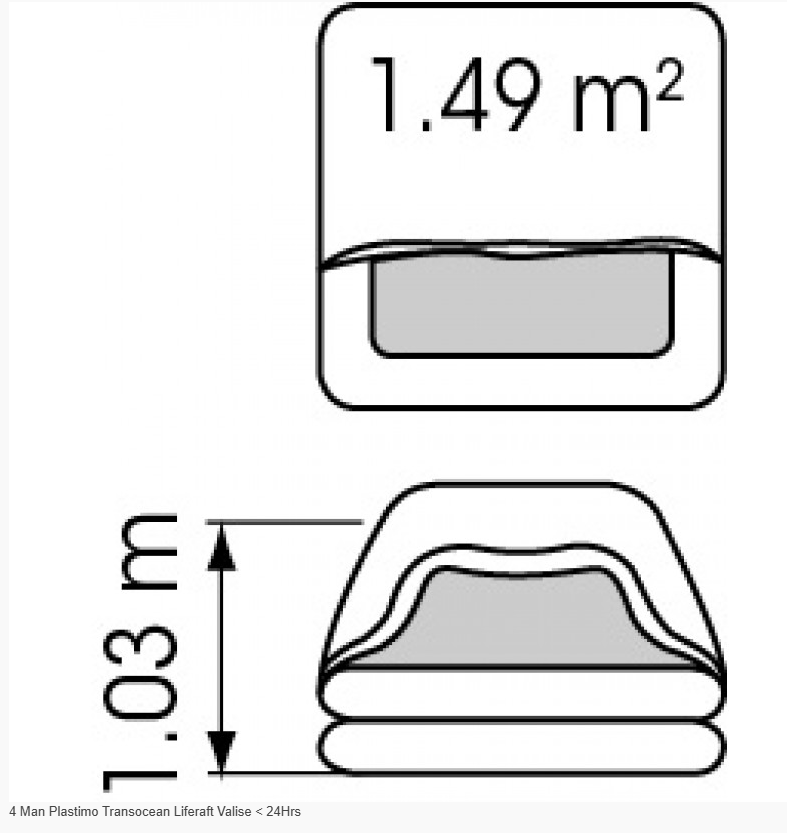Plastimo Liferafts 4 Man Plastimo Transocean Liferaft Valise <24HR