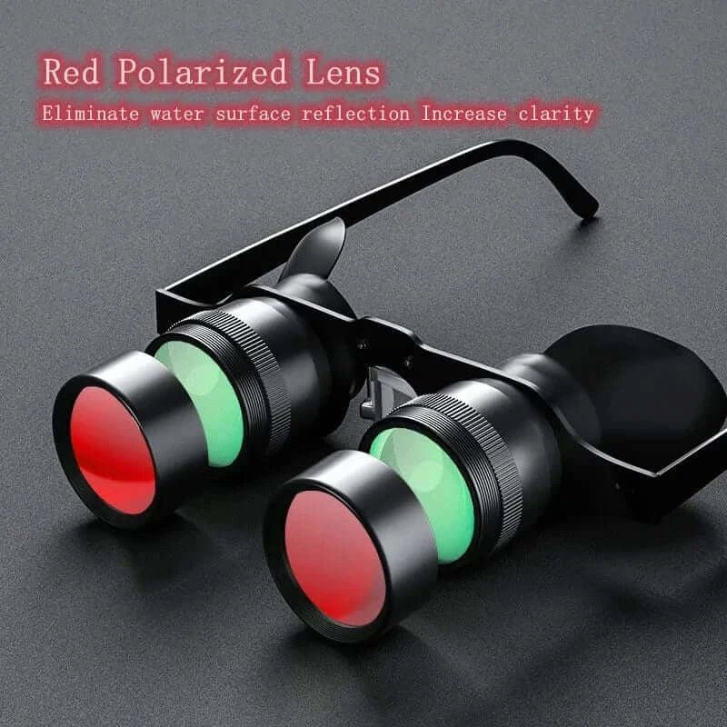 China China telescope-Red lens Fishing Binoculars for outdoor bird watching, fishing, sports, theater professional hands-free glasses HD portable telescope