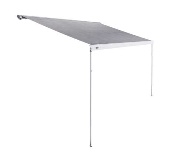 Thule 6300 White Roof Mount Awning Mystic Grey - 3.50m deployed on a vehicle with a modern design.