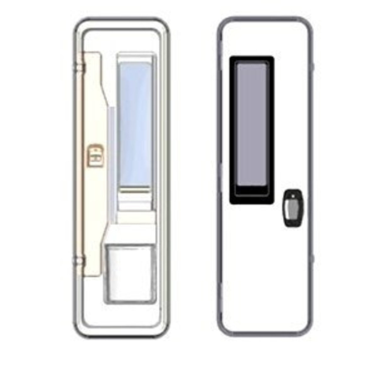 White Door & Flyscreen Left Hinged Fiat White (210) Incl - Action Outdoors Kiwi