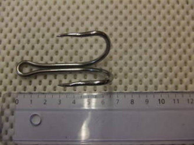 Sea fish HOOKS Double Tuna Wriggled Barbless Size 10/0