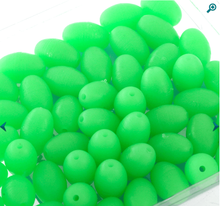 Sea- Harvester BEADS Lumo Beads Green Med Bulk qty 60