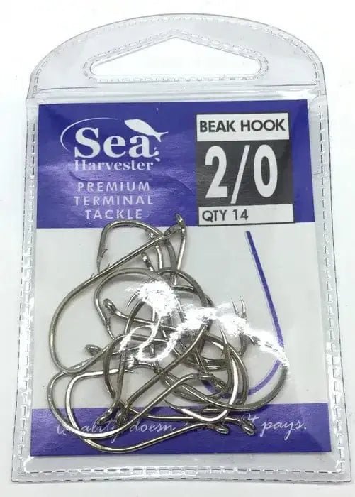 Nickle Beak Hook 2/0 Pkt 14 packaged in Sea Harvester terminal tackle with premium quality.