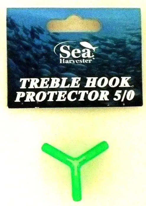 Treble Hook Protector 5/0 10 Per Pack by Sea Harvester designed for safe transport of treble hooks.