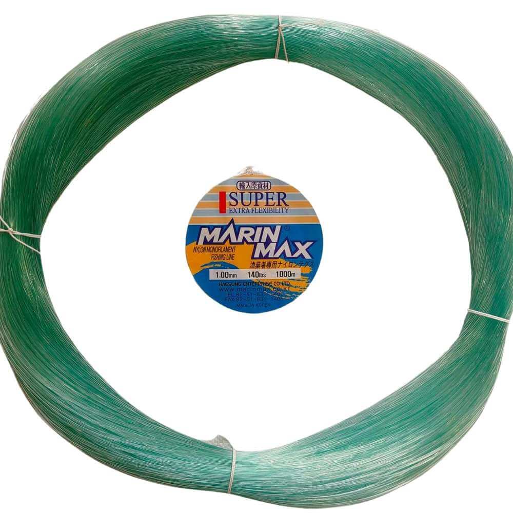 Siltlon nylon fishing lines in green color, 500 m spool, premium monofilament for fishing enthusiasts.