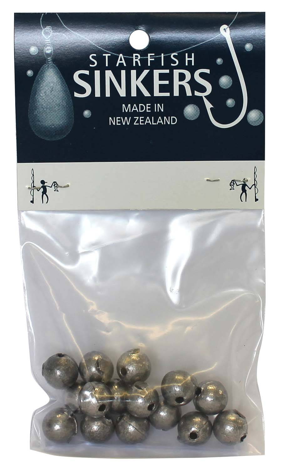 starfish Ball Sinkers Starfish Ball Sinker Packet 1/4oz (15 per pack)