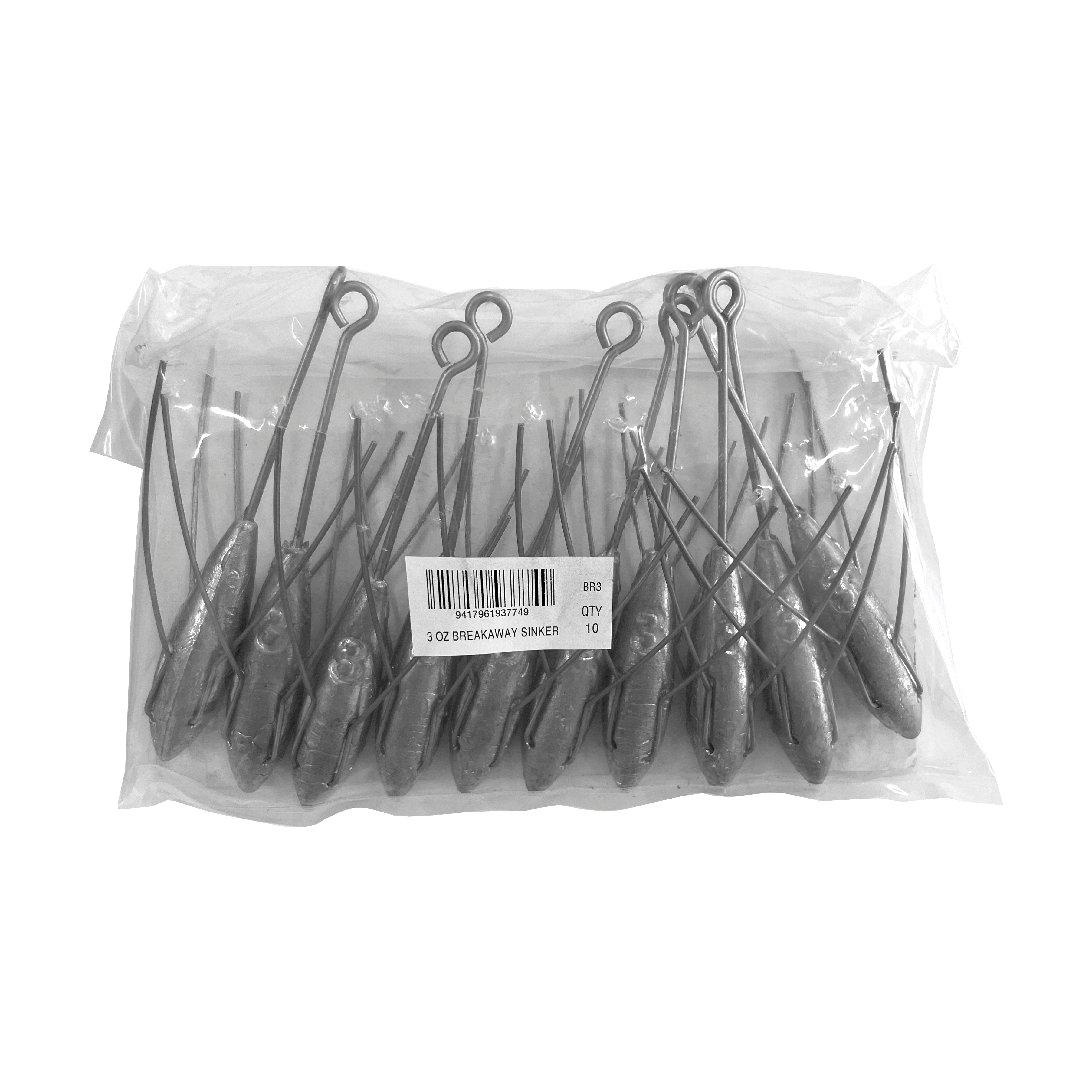 starfish Breakaway Sinkers Breakaway Sinker Bulk Pack 3oz (10 per pack)