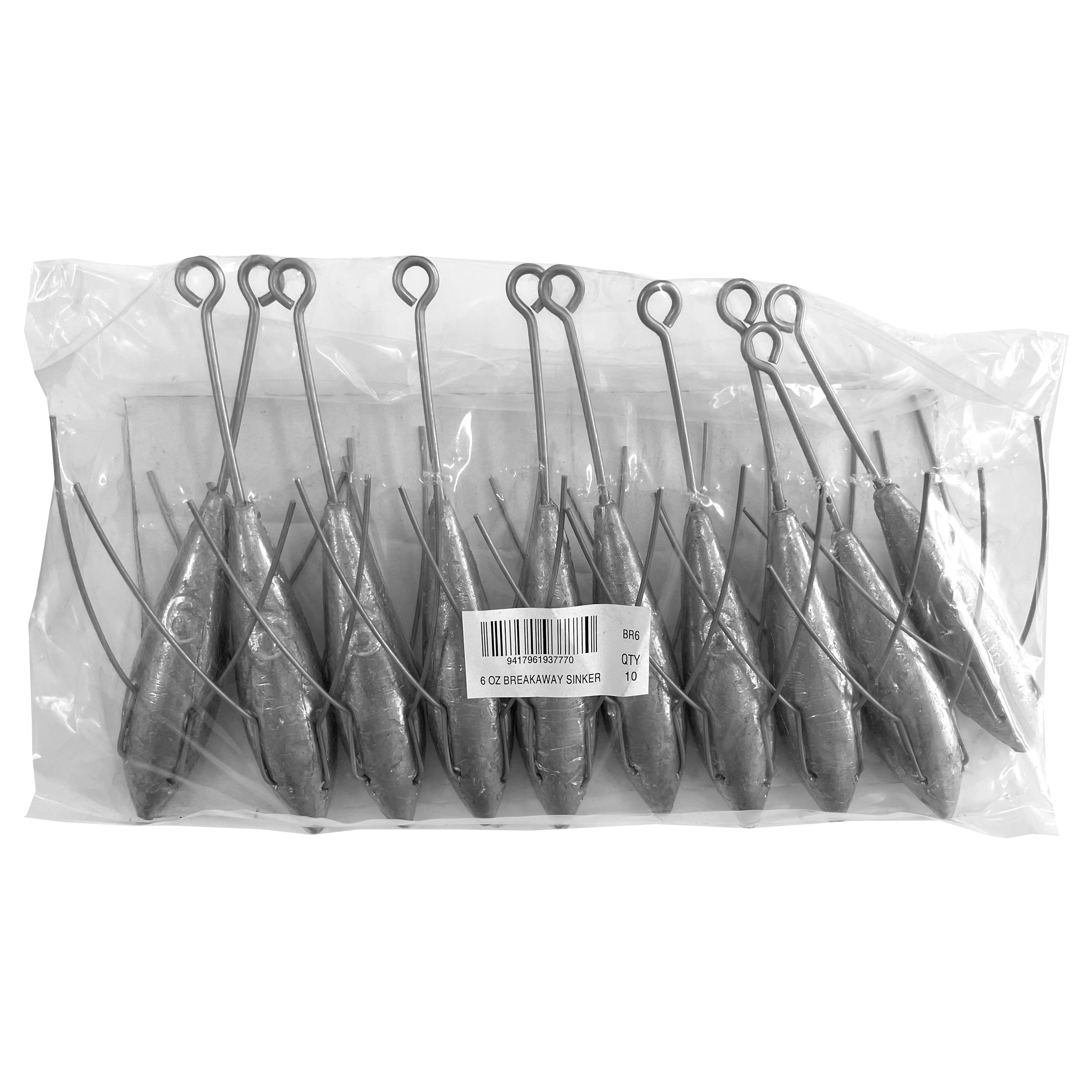 starfish Breakaway Sinkers Breakaway Sinker Bulk Pack 6oz (10 per pack)