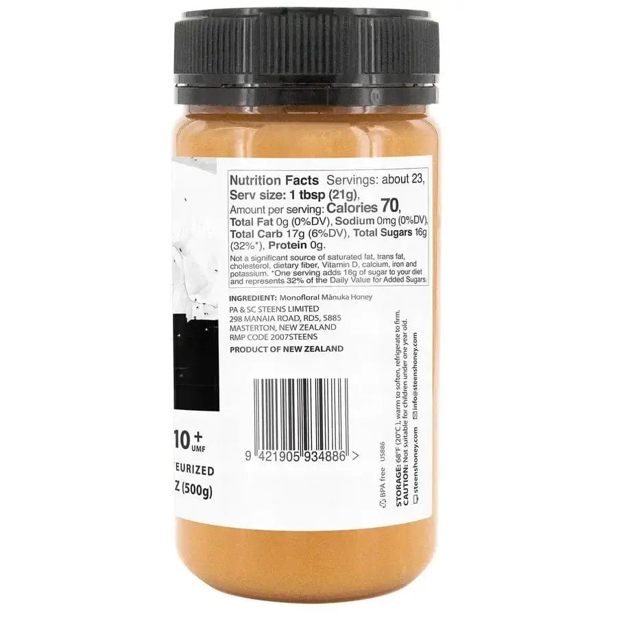 UMF 10+ Raw Multifloral Manuka Honey 500g
