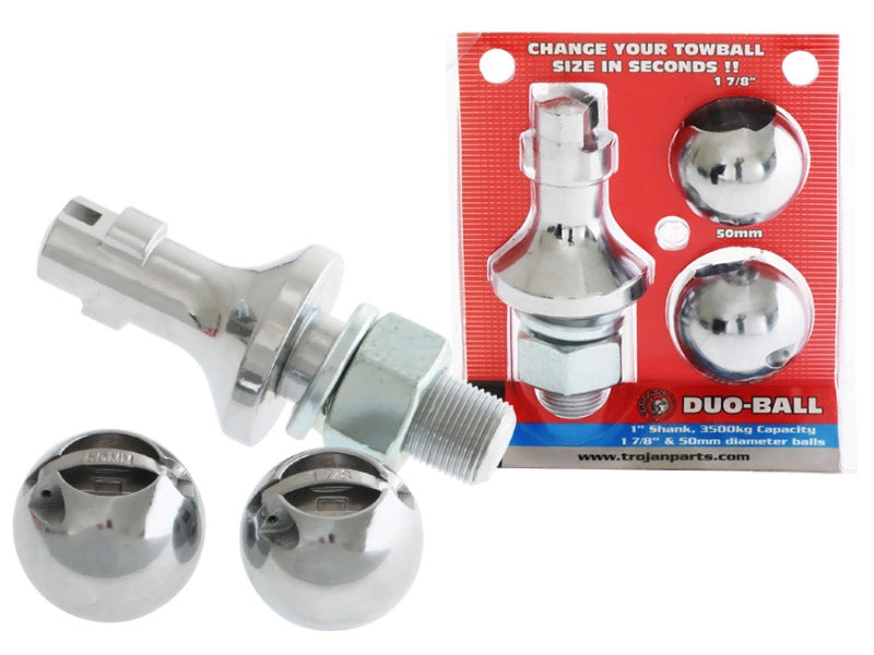 Tow Ball Duo Ball 3500kg 50mm and 1-7/8 T543010 - Action Outdoors Kiwi